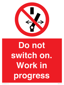 Do not switch on. Work in progress